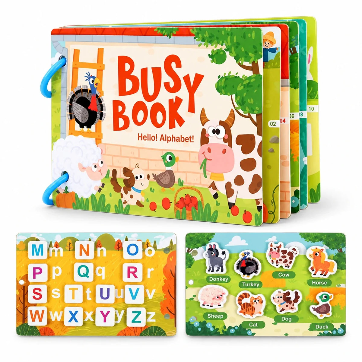 My First Matching Book — Farm & Alphabet, white background