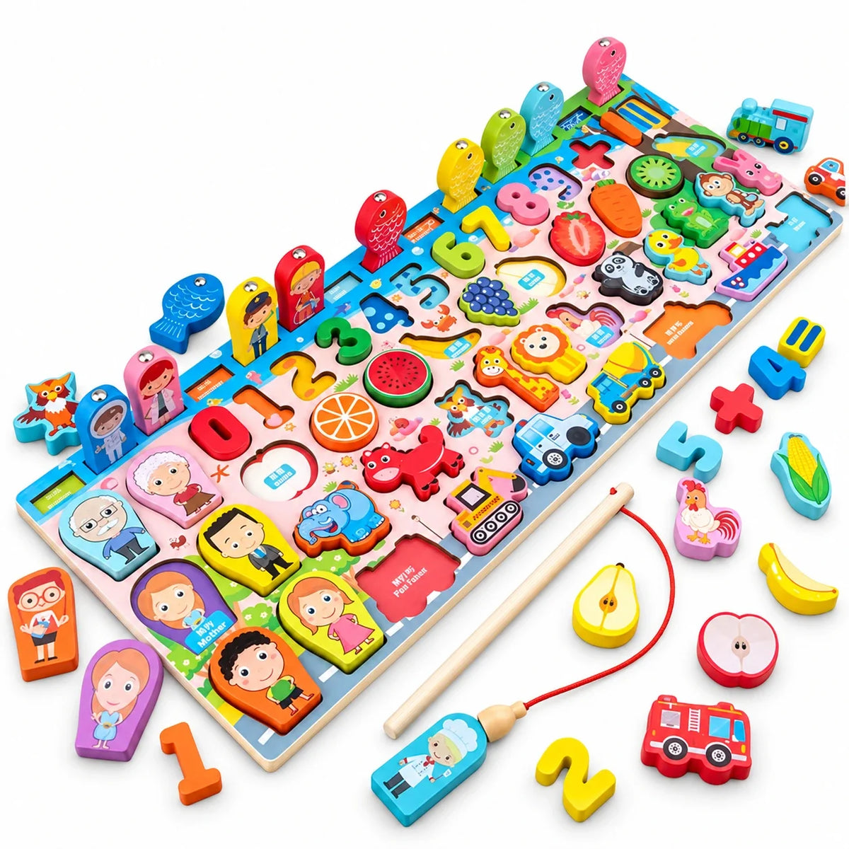 Fishing & Matching Board — Picture Matching Board, white background