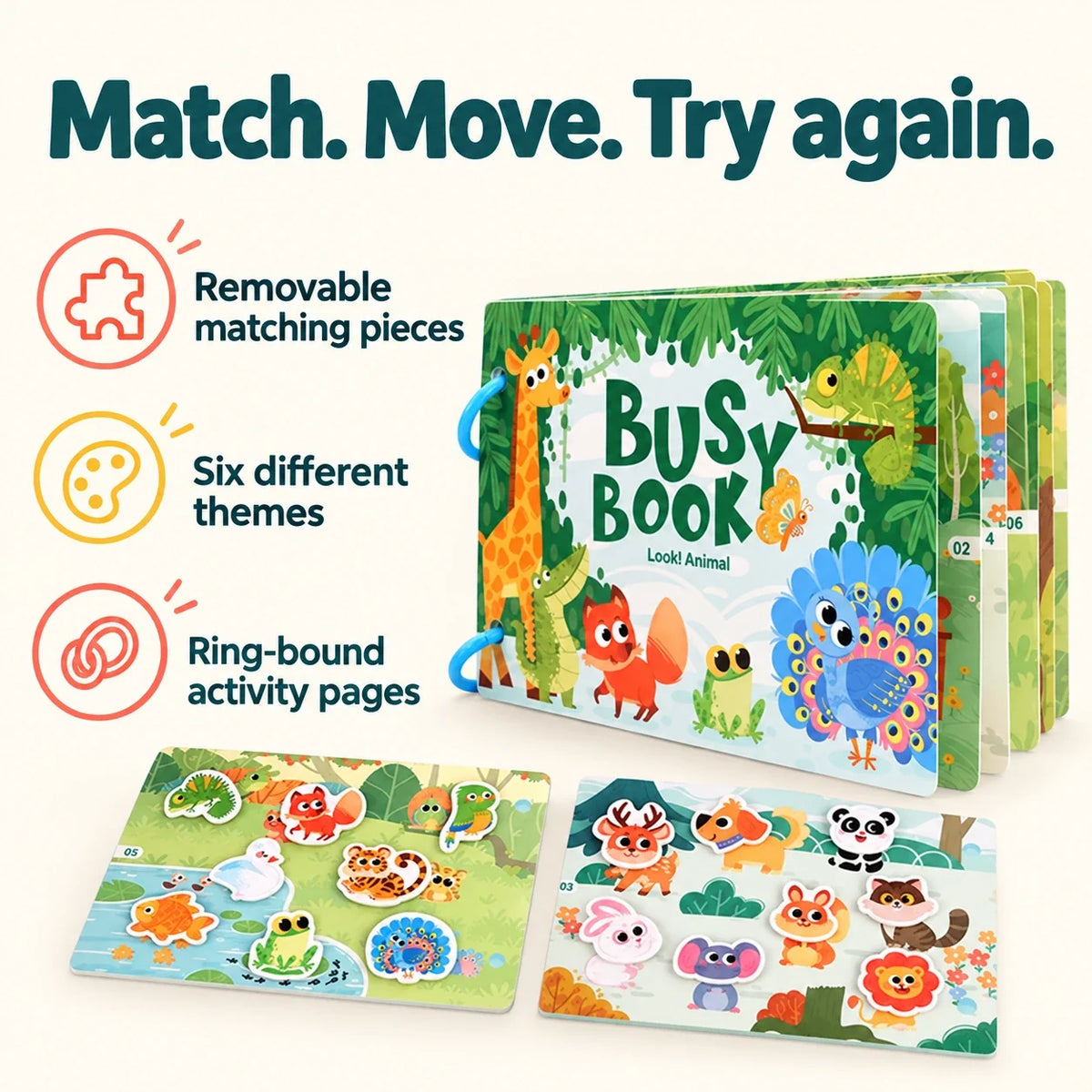 My First Matching Book — play features