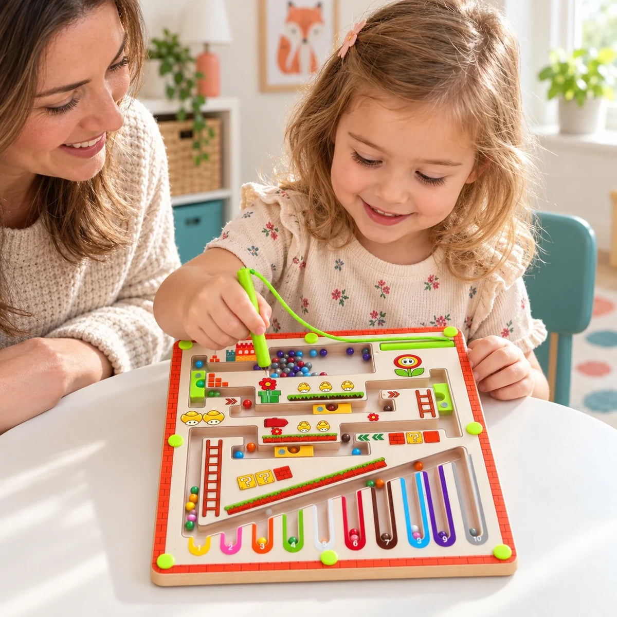 Colour Quest Magnetic Maze — supervised play