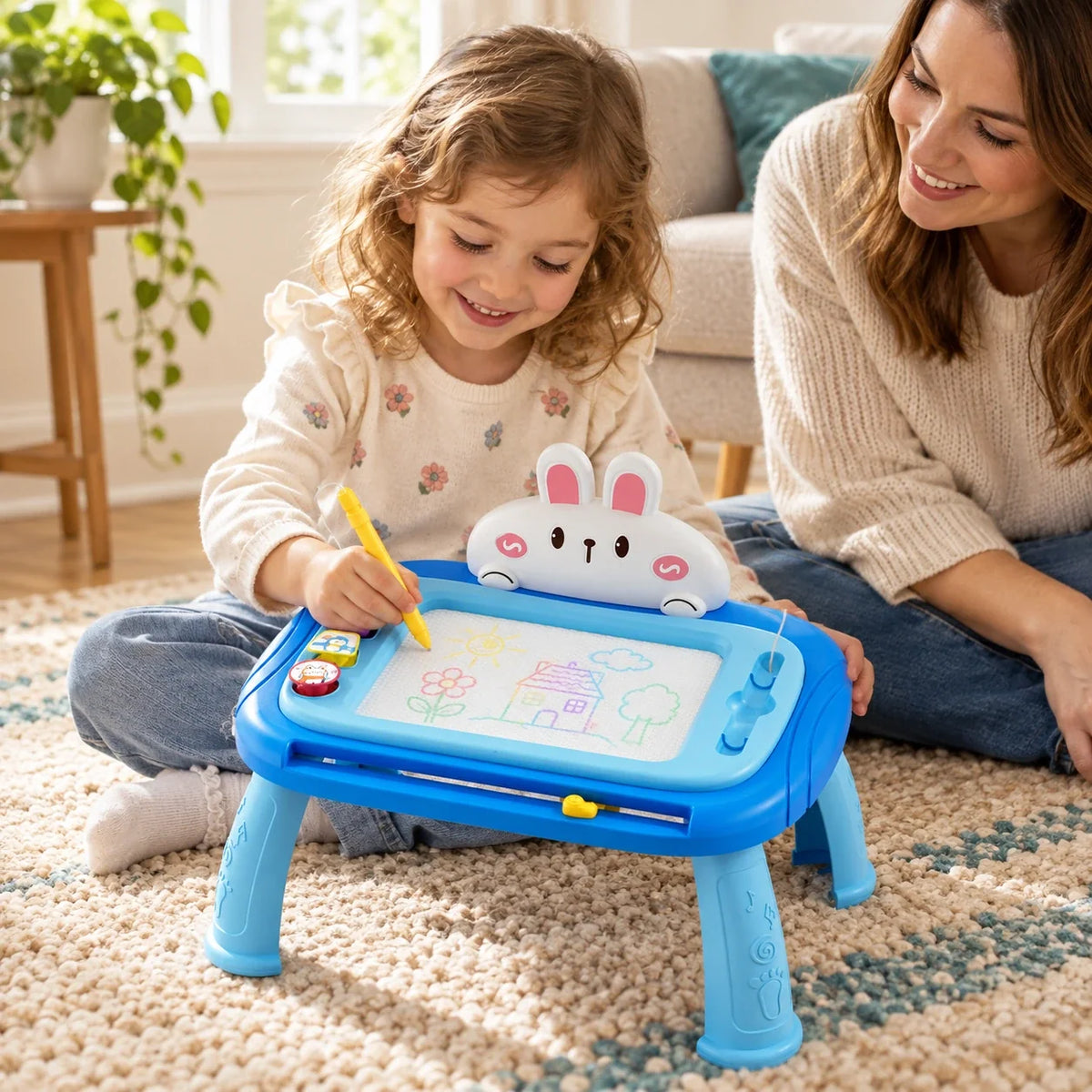 Draw & Play Magnetic Table — supervised play